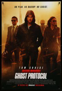 3s223 MISSION: IMPOSSIBLE GHOST PROTOCOL advance DS 1sh '11 hooded spy Tom Cruise & top cast!
