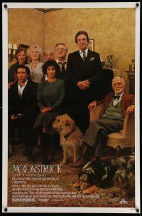 3s235 MOONSTRUCK style B 1sh '87 Nicholas Cage, Danny Aiello, Cher, great cast portrait!