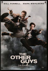 3s315 OTHER GUYS teaser DS 1sh '10 wacky image of Mark Wahlberg & Will Ferrell flying w/guns!