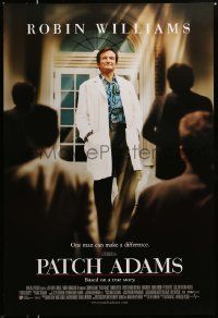 3s335 PATCH ADAMS int'l DS 1sh '98 doctor Robin Williams, Monica Potter, laughter is contagious!