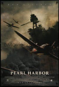 3s343 PEARL HARBOR advance DS 1sh '01 Ben Affleck, Beckinsale, Hartnett, bombers over battleship!