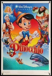 3s364 PINOCCHIO DS 1sh R92 Disney classic fantasy cartoon about a wooden boy who wants to be real!