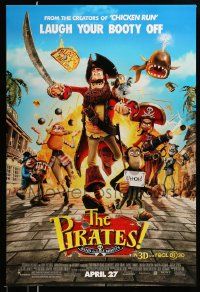 3s372 PIRATES! BAND OF MISFITS advance DS 1sh '12 cool image of wacky characters on the rampage!