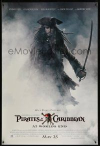 3s367 PIRATES OF THE CARIBBEAN: AT WORLD'S END May 25 advance DS 1sh '07 Depp as Captain Jack!