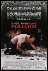 3s390 POLLOCK 1sh '00 cool image of Ed Harris as artist Jackson Pollock!