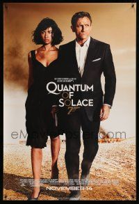 3s431 QUANTUM OF SOLACE advance DS 1sh '08 Daniel Craig as James Bond, sexy Olga Kurylenko!