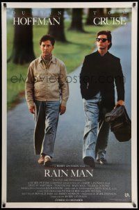 3s444 RAIN MAN advance 1sh '88 Tom Cruise & autistic Dustin Hoffman, directed by Barry Levinson!