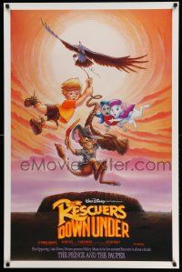 3s465 RESCUERS DOWN UNDER/PRINCE & THE PAUPER DS 1sh '90 with image from The Rescuers!