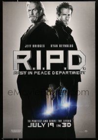 3s439 R.I.P.D. teaser DS 1sh '13 Ryan Reynolds & Jeff Bridges with glowing guns!