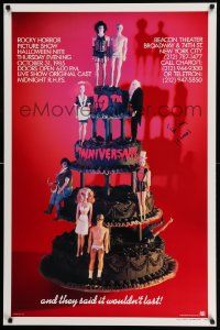 3s001 ROCKY HORROR PICTURE SHOW signed 1sh R85 by Tim Curry, cool Barbie Dolls on cake image!