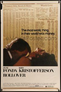 3s519 ROLLOVER int'l 1sh '81 great close up of sexy Jane Fonda & Kris Kristofferson in tux!