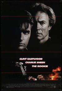 3s527 ROOKIE 1sh '90 Clint Eastwood directs & stars with Charlie Sheen, Raul Julia!