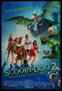 3s562 SCOOBY-DOO 2 advance DS 1sh '04 Prinze Jr., Sarah Michelle Gellar, Cardellini, Hanna-Barbera!