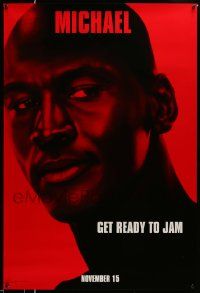 3s654 SPACE JAM teaser DS 1sh '96 cool close-up of basketball star Michael Jordan!