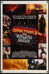 3s691 STAR TREK II 1sh '82 The Wrath of Khan, Leonard Nimoy, William Shatner, sci-fi sequel!