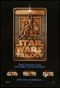 3s717 STAR WARS TRILOGY style F 1sh '97 George Lucas, Empire Strikes Back, Return of the Jedi!