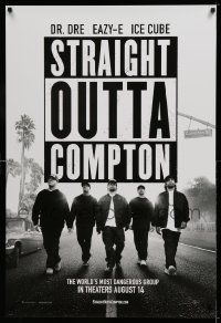3s727 STRAIGHT OUTTA COMPTON teaser DS 1sh '15 Hawkins, Mitchell, Jackson, Brown J.R. and Hodge!