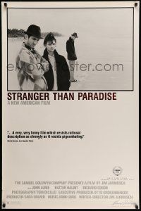 3s733 STRANGER THAN PARADISE 1sh '84 Jim Jarmusch, John Lurie, with Eszter Balint on beach!