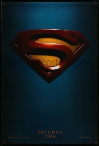 3s745 SUPERMAN RETURNS teaser DS 1sh '06 Bryan Singer, Brandon Routh, Kate Bosworth, Kevin Spacey
