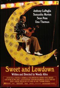 3s750 SWEET & LOWDOWN 1sh '99 directed by Woody Allen, Sean Penn playing guitar!