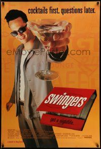 3s752 SWINGERS 1sh '96 partying Vince Vaughn with giant martini, directed by Doug Liman!