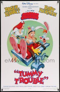 3s847 TUMMY TROUBLE DS 1sh '89 Roger Rabbit & sexy Jessica with doctor Baby Herman!