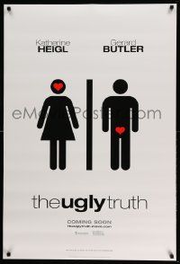 3s862 UGLY TRUTH teaser DS 1sh '09 Katherine Heigl, Gerard Butler, Bree Turner!