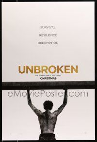 3s866 UNBROKEN teaser DS 1sh '14 Jack O'Connell, Survival. Resilience. Redemption!
