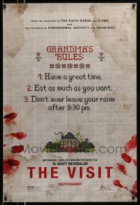 3s897 VISIT teaser DS 1sh '15 M. Night Shyamalan, grandma's rules, gruesome image!