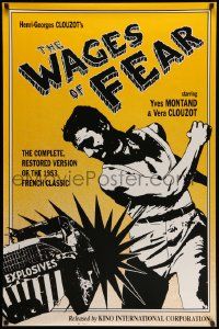 3s899 WAGES OF FEAR 1sh R90s Yves Montand, Henri-Georges Clouzot's suspense classic!