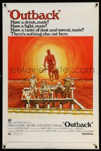 3s900 WAKE IN FRIGHT 1sh '71 tough Australian Outback classic, have a drink, have a fight!