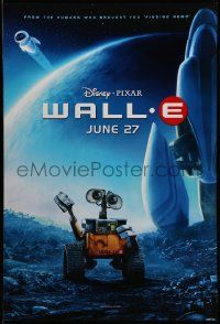 3s910 WALL-E advance DS 1sh '08 Walt Disney, Pixar, Best Animated Film, WALL-E & EVE w/ spaceship!