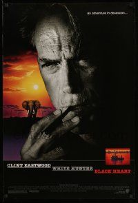 3s940 WHITE HUNTER, BLACK HEART 1sh '90 Clint Eastwood as director John Huston in Africa!