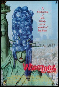 3s944 WIGSTOCK 1sh '95 drag queen festival documentary, wild image of Statue of Liberty w/wig!
