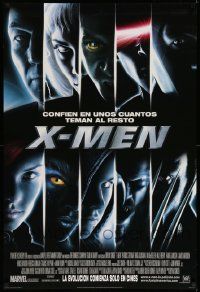 3s964 X-MEN Spanish/U.S. style C export advance DS 1sh '00 Bryan Singer, Marvel Comics super heroes!