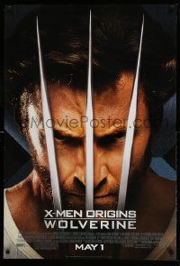3s975 X-MEN ORIGINS: WOLVERINE style B advance DS 1sh '09 Hugh Jackman, Marvel Comics super hero!