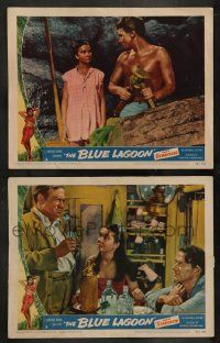 3t875 BLUE LAGOON 2 LCs '49 pretty young Jean Simmons & Donald Houston!