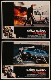 3t900 GETAWAY 2 int'l LCs R80 great images of Steve McQueen, Ali McGraw, directed by Sam Peckinpah