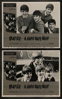 3t908 HARD DAY'S NIGHT 2 LCs R82 images of The Beatles in their first film, rock & roll classic!