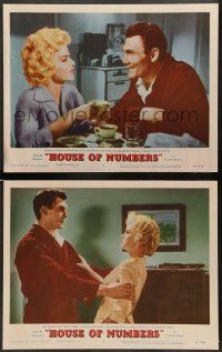 3t915 HOUSE OF NUMBERS 2 LCs '57 Jack Palance & Barbara Lang in the most fascinating get-away ever!