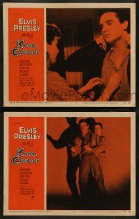 3t928 KING CREOLE 2 LCs '58 Elvis Presley, gorgeous Carolyn Jones, directed by Michael Curtiz!