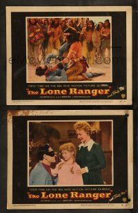 3t932 LONE RANGER 2 LCs '56 images of Clayton Moore & Jay Silverheels!