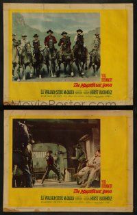 3t939 MAGNIFICENT SEVEN 2 LCs '60 Yul Brynner, Steve McQueen, John Sturges' 7 Samurai western!