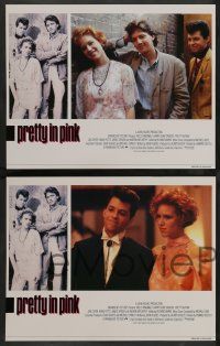 3t328 PRETTY IN PINK 8 English LCs '86 great images of Molly Ringwald, Andrew McCarthy & Jon Cryer!