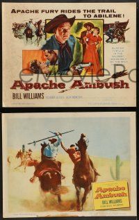 3t034 APACHE AMBUSH 8 LCs '55 Richard Jaeckel, Bill Williams, Native American J.W. Cody!