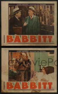 3t770 BABBITT 3 LCs '34 William Keighley, novel by Sinclair Lewis, Aline MacMahon, Guy Kibbee!