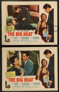 3t773 BIG HEAT 3 LCs R59 Glenn Ford & sexy Gloria Grahame in a Fritz Lang film noir!