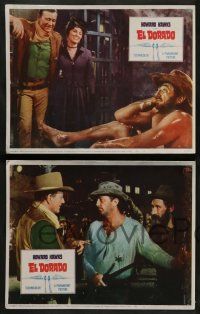 3t085 EL DORADO 8 LCs '66 John Wayne, Robert Mitchum, directed by Howard Hawks!