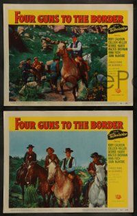 3t789 FOUR GUNS TO THE BORDER 3 LCs '54 Rory Calhoun, Colleen Miller, one for all & all for trouble