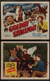 3t669 GOLDEN STALLION 4 LCs R56 Roy Rogers, Dale Evans, Trigger & Estelita Rodriguez!